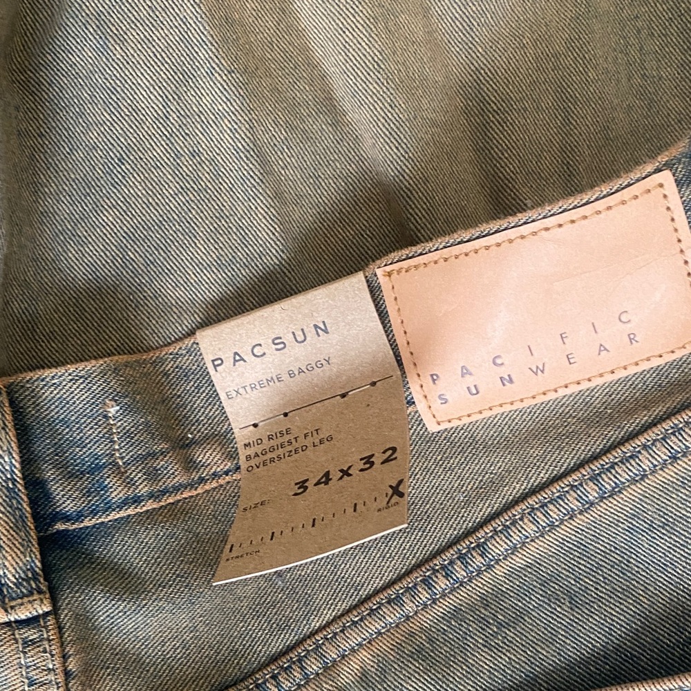 PacSun Men's Tan Relaxed Jeans - Picture 4 of 5